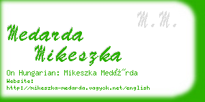 medarda mikeszka business card